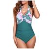 Women's Bikini Swimwear One-Piece Vintage Conservative Solid Sexy Swimsuit Swimming Beachwear