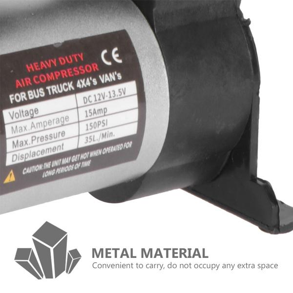 DC 12 В металлический насос для накачки шин, воздушный компрессор, накачка шин высокого давления, воздушный насос, универсальный для автомобиля, мотоцикла, велосипеда, мяча