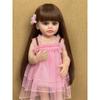 55CM Reborn Toddler Doll with Full Body Soft Silicone Raya Lifelike Soft Touch High Quality Pink Princess Doll Gifts for Children