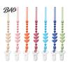 Teether Attachment for Stroller Silicone Pacifier Clip with Infants, BPA-Free Chewable Baby Anti-Drop Holder Shower Gift Newborns Chain 0-24