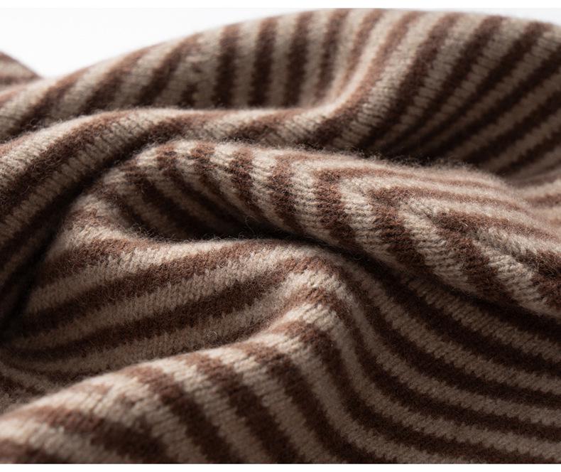 Women's Chunky Knit Cashmere Hat - Korean Style, Warm Versatile Outdoor Face Slimming Winter Headwear