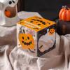 10Pcs Trick or Treat Snack Packaging Box Cartoon Ghost House Cookie Box  Halloween Decoration