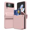 Luxury Folding Full Package Hinged Phone Case For Samsung Galaxy Z Flip 6 5 4 3 Insert Card Frosted Protective Case For Z Flip 7