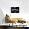 Wooden Pet Cat Sign PLEASE DO NOT LET THE CATS OUT Farmhouse Rustic Home Office Living Room Bedroom Wall Decoration Warning Sign