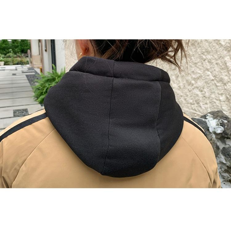 Утолщенная зимняя куртка для женщин с контрастными цветами, хлопковое пальто в корейском стиле, короткая секция, имитация двухкомпонентного пуховика