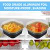 150Pcs Aluminum Foil Cupcake Cups Non-Stick Foil Baking Cups 150ml Square Ramekin Pudding Dessert Cups Wedding Party Supplies