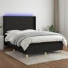 VidaXL Slat Bed Base with Mattress and LED, Upholstered Bed, Double Bed, Adult Bed for Interior Bedroom, 3138959
