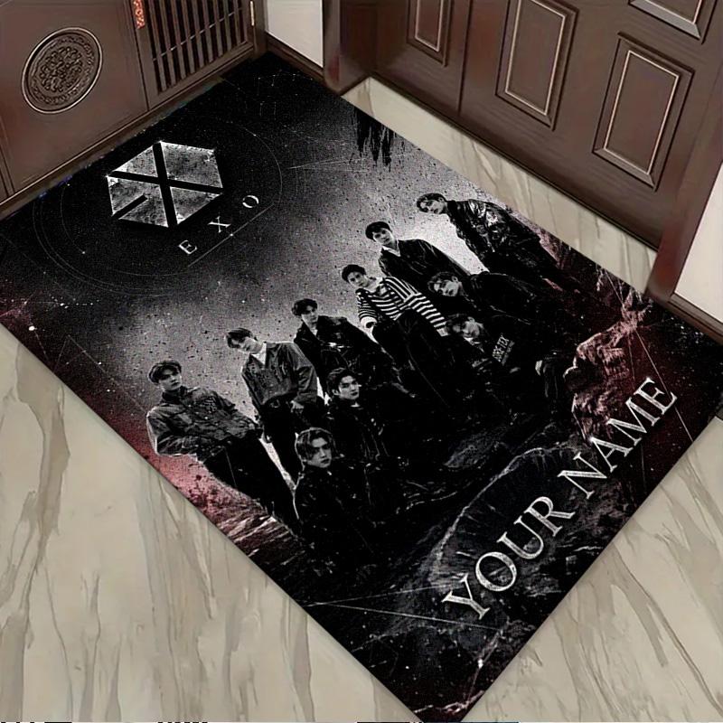 Name Custom Korean Kpop exo Carpet Rug for Living Room Bedroom Home Sofa Decoration,Kids play Non-slip Floor Mat