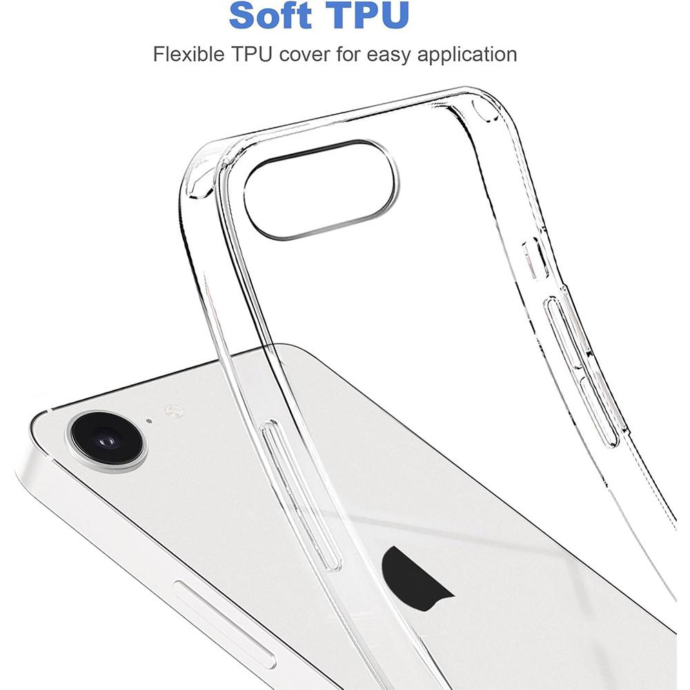 Прозрачный чехол для iPhone 16e 16 E 15 Pro Max 14 Plus 13 Mini 12 11 X XS XR SE 7 8 6S Прозрачная крышка для телефона Аксессуары