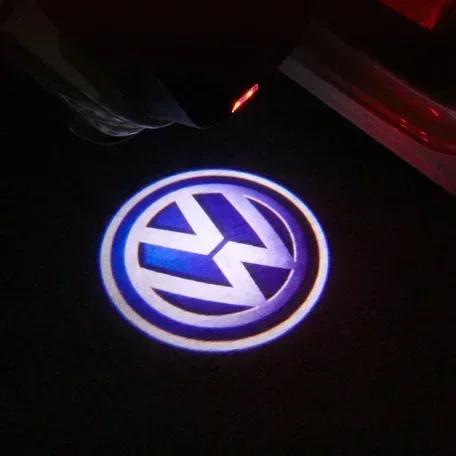 ZDFVU1 2/4P LED Car Door Logo Projector Light Accessories for VW R Golf 5 6 7 GTI GTD GTE Touareg CC Passat B6 B7 B8 B9 C6 C7 C8 Tiguan