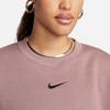 Nike Спортивная одежда Phoenix Fleece Solid Logo Loose Celebrity Neck Sweatshirt Women Tops Smoky-Mauve DQ5761-208