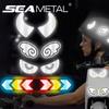 Reflective Stickers Motorcycle Helmet Decal Arrows Eyes Wings Devil Horns Waterproof Night Warning Sign Exterior Parts