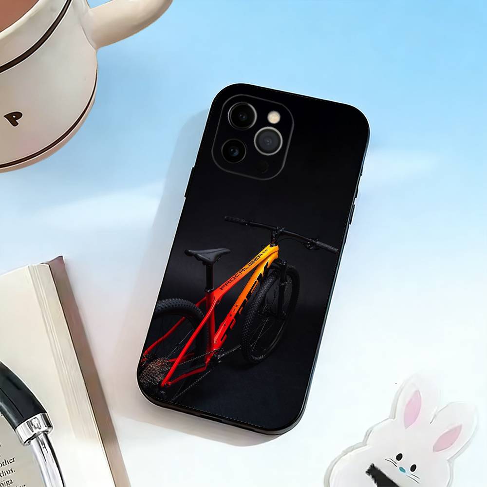 Чехол для телефона DH-Downhill Горный Велосипед Для iPhone 17,16,15,14,13,12,11 Plus,Pro Max,XS,Мягкий Силиконовый Черный Чехол