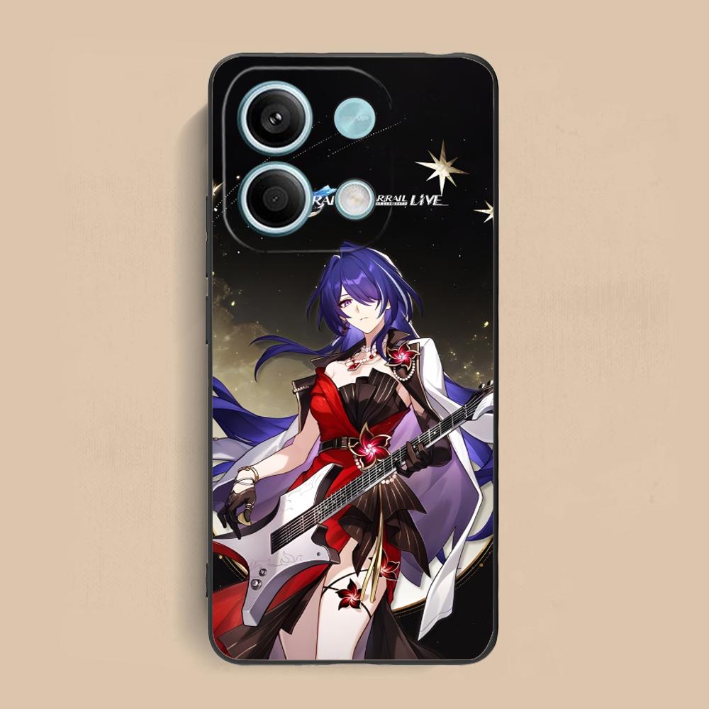 HSR Acheron Матовый ТПУ Чехол для Мобильного Телефона для Xiaomi Redmi Note 14 13 12 11 S Pro Plus 4G 5G Цветная Печать Обложка