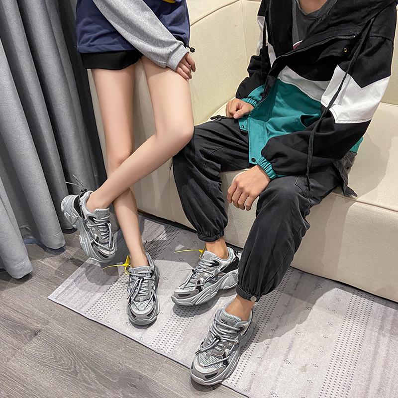 Lovers Running Shoes Large Size Fashion Sneakers Breathable Shock Absorbing Wear Resistant Running Shoes Sports Shoes