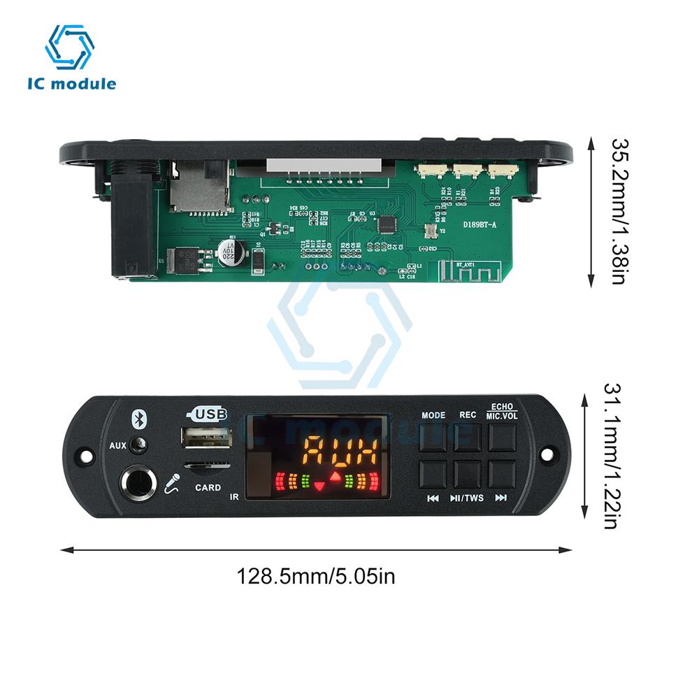 Плата декодирования MP3 BT DC 12V Автомобильный аудио MP3 декодер Декодирующий модуль MP3 / WMA / WAV / APE Декодерная плата без усилителя