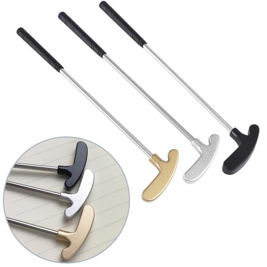 1 Set Mini Golf Putter Club with 2 Golf Balls TPR Grip Right Left Handed Stainless Steel Golf Club Kids Adults Table Game Golf Putter Training