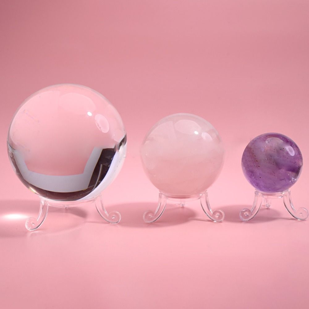 5Pcs Transparent Crystal Ball Base Photography Props Glass Sphere Holder Acrylic Glassball Base Display Stand Home Decoration