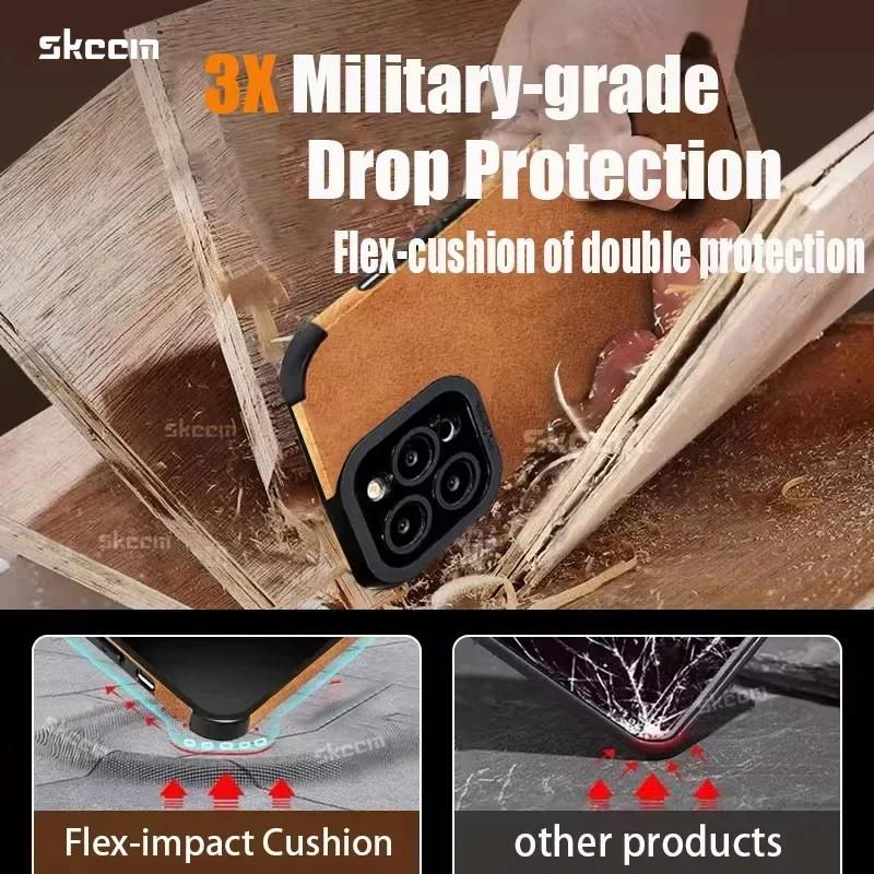 Модный чехол для iPhone 16 15 14 13 12 11 Pro Max X XS XR 8 7 Plus Mini Мех Кожа Полная защита объектива Чехлы Крышка