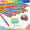 Rainbow Colored Pencils 4 Color In 1 Core Pencils Pre-sharpened Wooden Colors Drawing Pencil