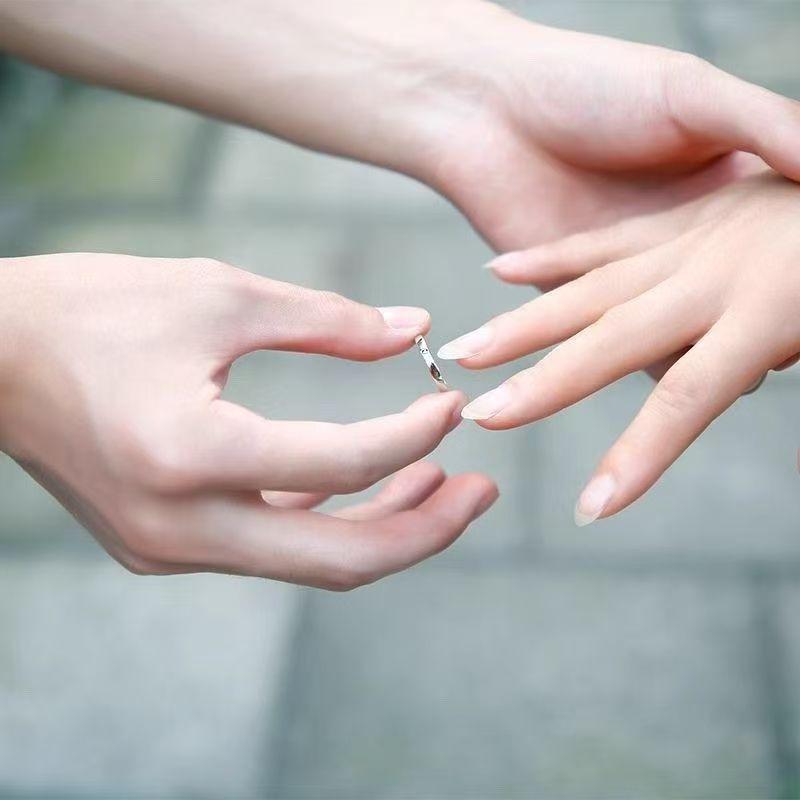 Couple Ring A Pair of Devil Children Are Born Nezha Aobing Student Couple Long-distance Love Ring