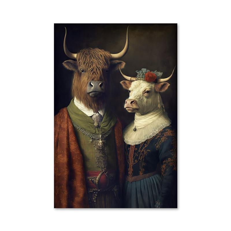 Аристократический постер с животными в стиле ретро, лев, жираф, кошка, печать на холсте, настенные художественные картины для украшения гостиной и дома