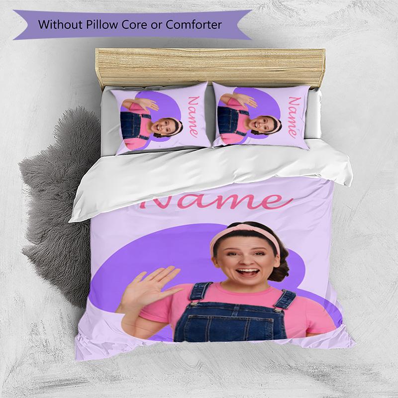 3pcs Ms Rachel2 Cover Set - Personalized Name, HD Printed Bedding with 1 Cover and 2 Pillowcases - Perfect for Home Decor, Easy Care