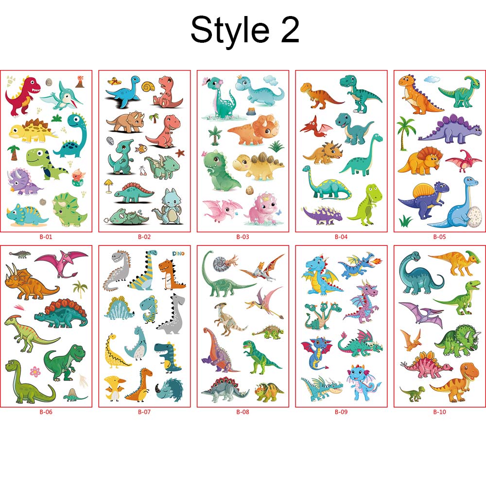 Наклейка на руку для девочек, боди-арт, динозавр, водонепроницаемые детские татуировки, наклейки, временные татуировки, поддельные татуировки