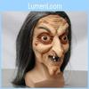 Латексная маска ведьмы на лицо, аксессуар для костюма и декорация для Хэллоуина