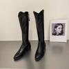 Модные сапоги, женские новые осенне-зимние сапоги выше колена, женские ботинки Martin, высокие сапоги для мотоциклистов на платформе