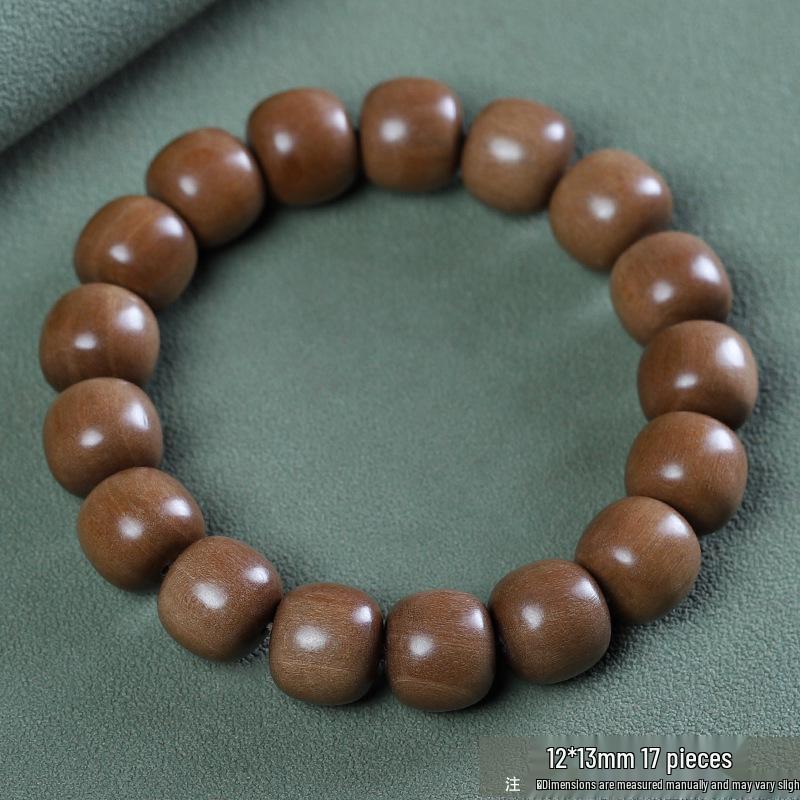 Premium Indian Sandalwood 108 Bead Bracelet: Water-Sinking Black Heart, Unisex Buddhist Prayer Beads