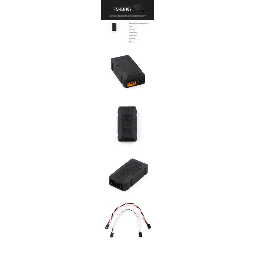 FLYSKY Fusi FS-IBH07 Expander 7-Channel Signal Expansion PWM i-BUS2 Dual Data Output IPX6 for Aircraft Car Boat Robot Model PL18