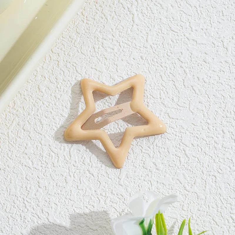 10 шт./набор Милые красочные заколки для волос в виде звезд для девочек, детей. Прекрасное украшение для волос, заколки, детские аксессуары для волос.