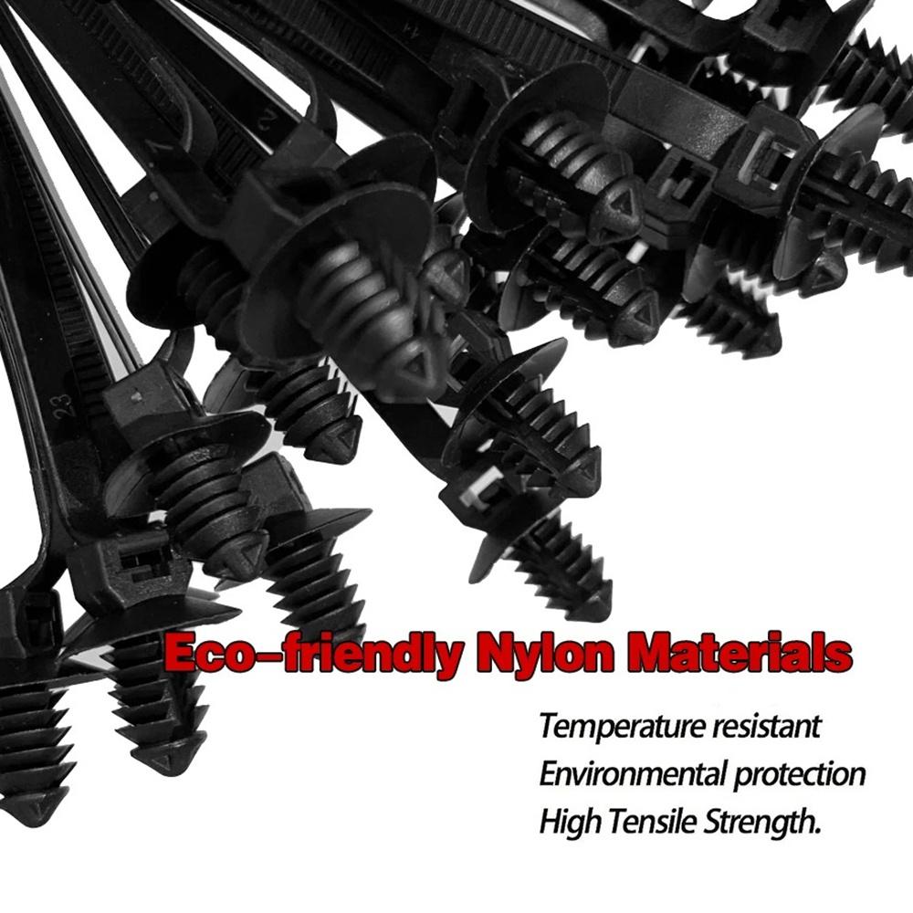 160pcs Car Wire Harness Fastener Tie Wrap Cable  Clips Cable Ties