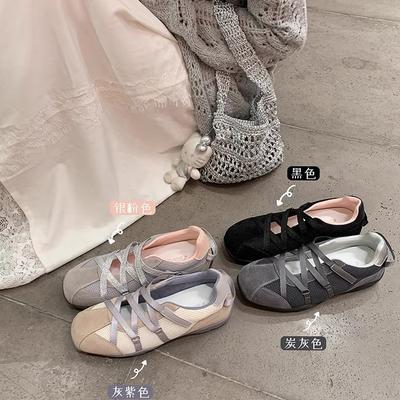 Модные балетки женские 2025 весна новые на толстой подошве корейские Мэри Джейн повседневные туфли