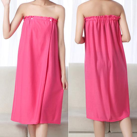 Банное платье из микрофибры, быстро впитывающее, быстросохнущее, противоскользящее, с регулируемой грудью, без рукавов, с кнопкой