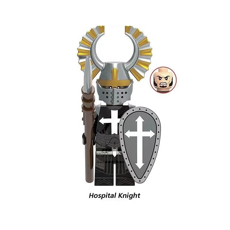 Средневековый рыцарь-защитник Золотой рыцарь Сборные игрушки