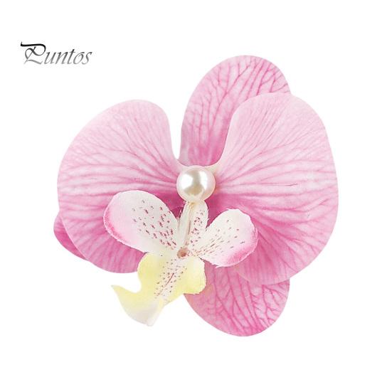 Искусственная заколка для волос в виде орхидеи-мотылька, богемный гавайский искусственный жемчуг, имитация цветка, зажим для волос в виде утконоса, заколка для волос, женские аксессуары для волос, головной убор