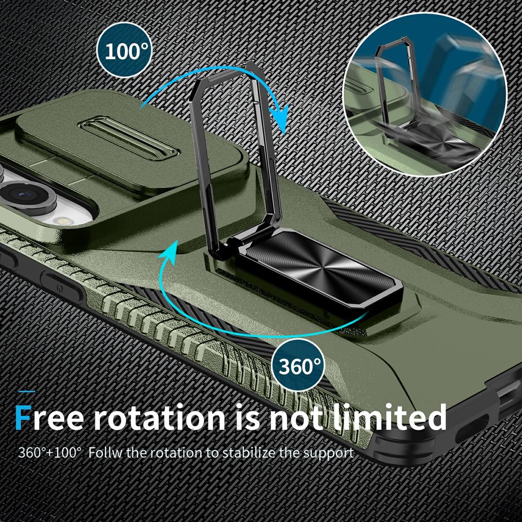 For Samsung Galaxy S25 Edge Case Camshield Kickstand TPU+PC Anti-Slip Phone Cover