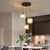 Современные 3 лампы с круглым хрустальным абажуром, подвесной светильник Loft E27, подвесной светильник, потолочный подвесной светильник для кухни, столовой, гостиной, люстры