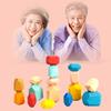 Senior Citizen Filial Piety Dementia Prevention Game Puzzle Play Stone Block Jenga Stacking Game Brain Development, Popular Korean Game