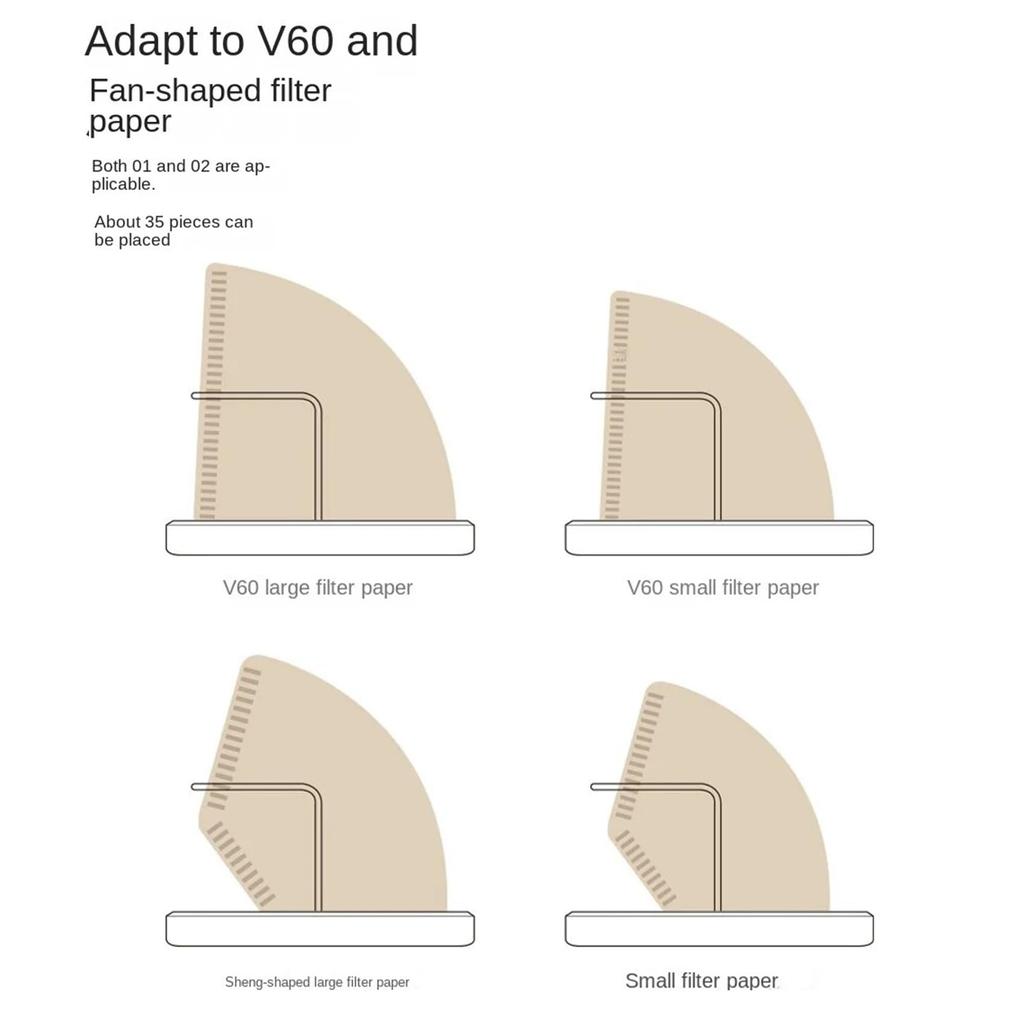 NOELAMOUR Деревянный держатель для кофейных фильтров, Подставка для кофейной бумаги, Одноразовые кофейные фильтры (Ореховое дерево)