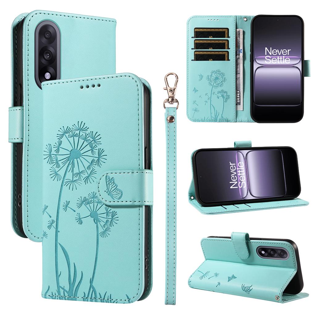 For OnePlus Nord 5 5G/OnePlus Ace 5 Ultra 5G Leather Wallet Case with Strap Dandelion Imprint Phone Stand Cover