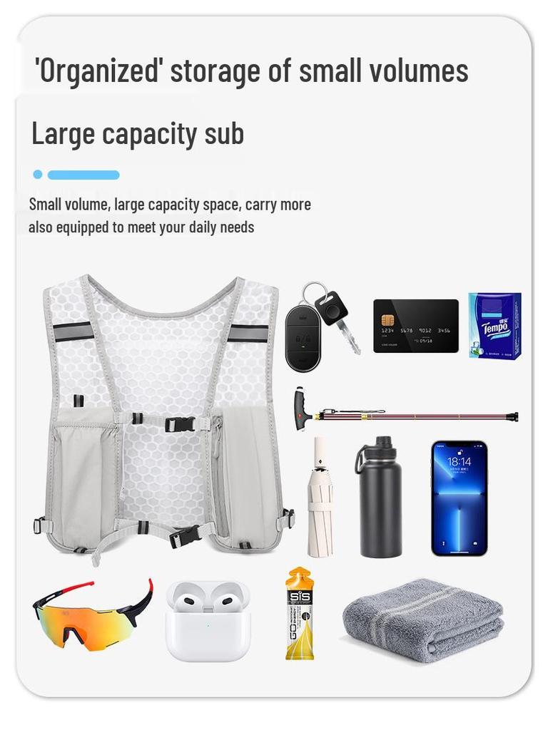 Легкий жилет для занятий спортом на открытом воздухе: Рюкзак для скалолазания, бега, велоспорта и пеших походов с карманом для телефона и держателем для бутылки с водой