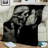 Horror Female Skull Dead Girl Gothic Blanket,Soft Throw Blanket for Home Bedroom Bed Sofa Picnic Travel Office Cover Blanket Kid