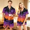 Парный пижамный комплект на Хэллоуин, Мягкая удобная matching пижама для нее и для него