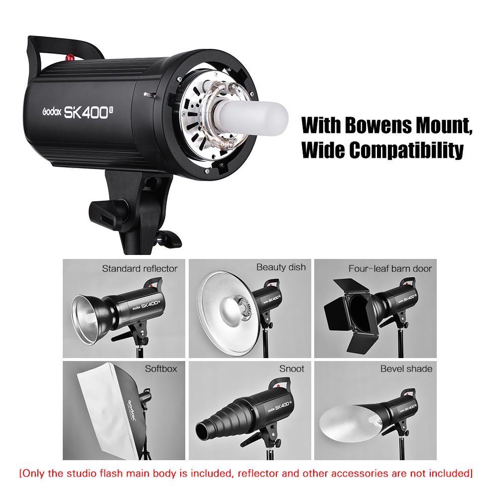 Godox SK400II Professional Compact 400Ws Studio Flash Strobe Light Built-in Godox 2.4G Wireless X