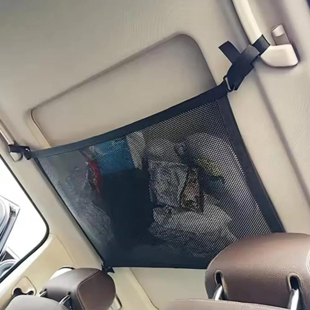 Space-saving Car Ceiling Storage Net Double Layer Car Ceiling Mesh Pouch Travel
