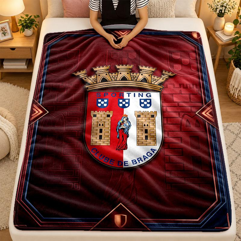 Flannel BlanketBraga FC Warm Soft Throw Blanket for Indoor Sofa Bed Living Room Use