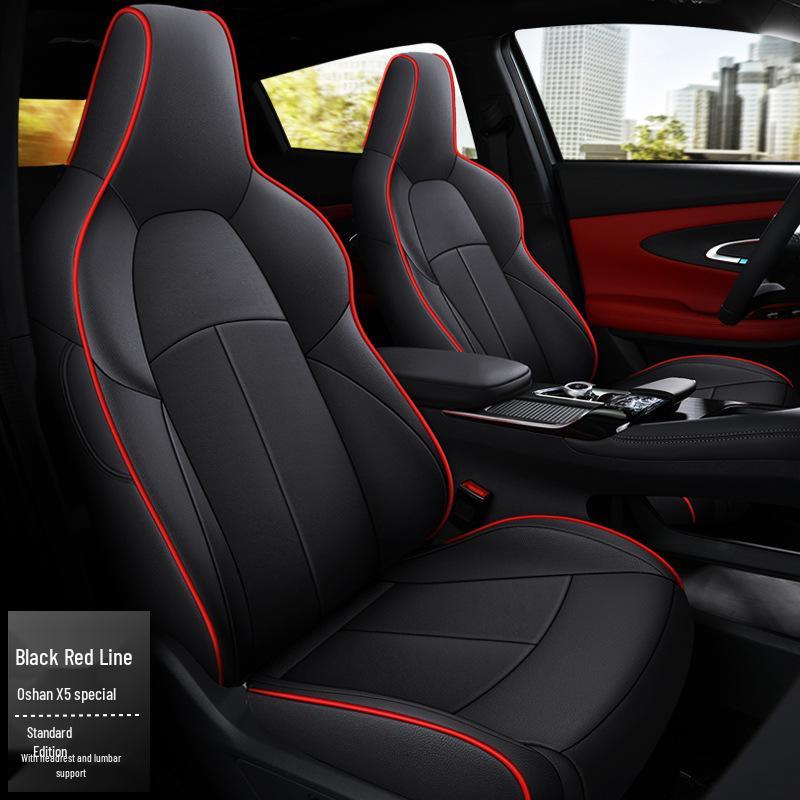 Oshan X5 Универсальная кожаная подушка на сиденье «Четыре сезона» - Полный охват для пяти сидений